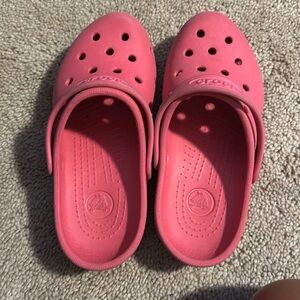 Pink crocs